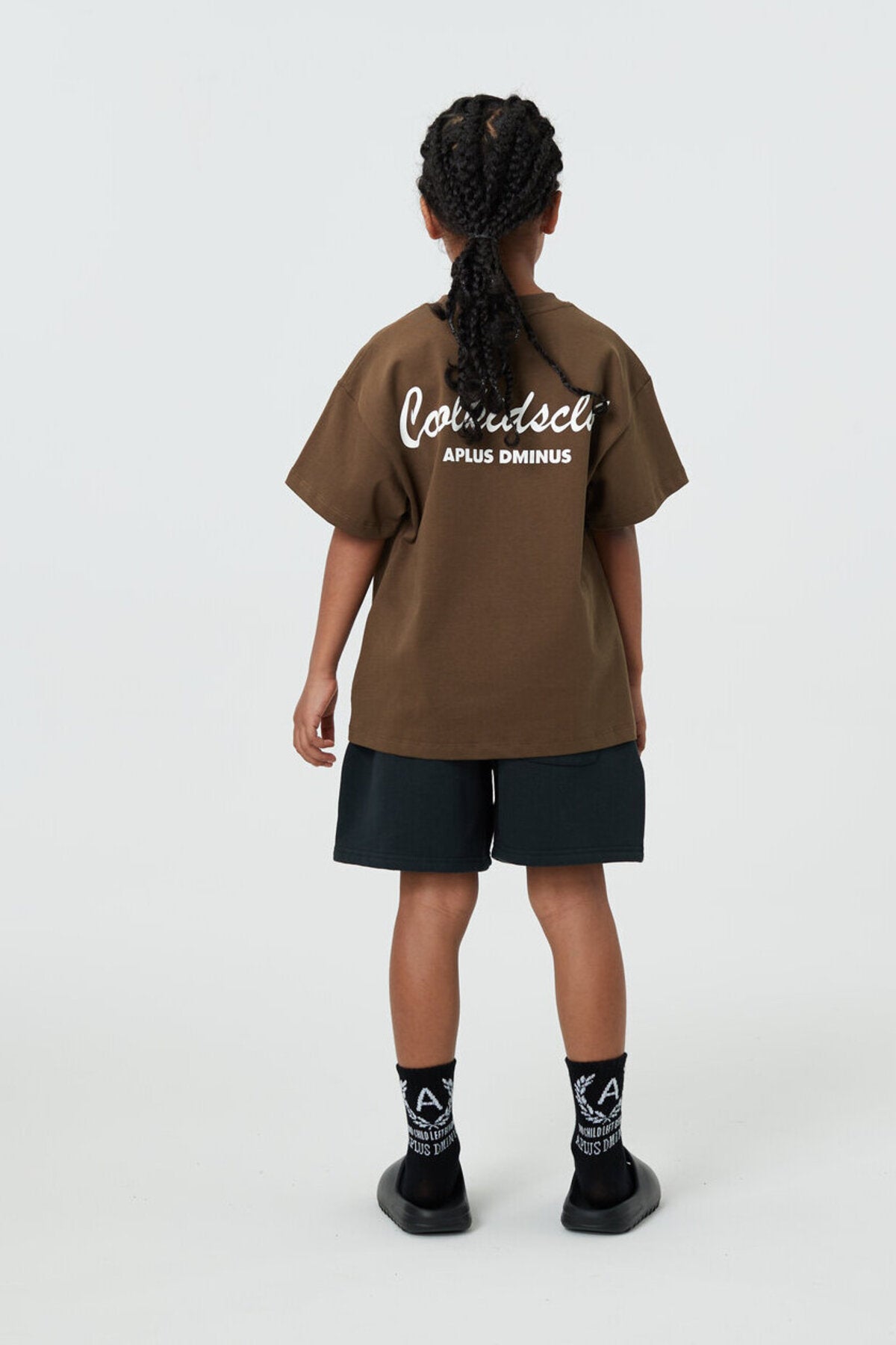 Kids APLUS DMINUS Coolkidsclub Graphic T-Shirt – 100% Cotton Boxy Fit Cursive Print Tee