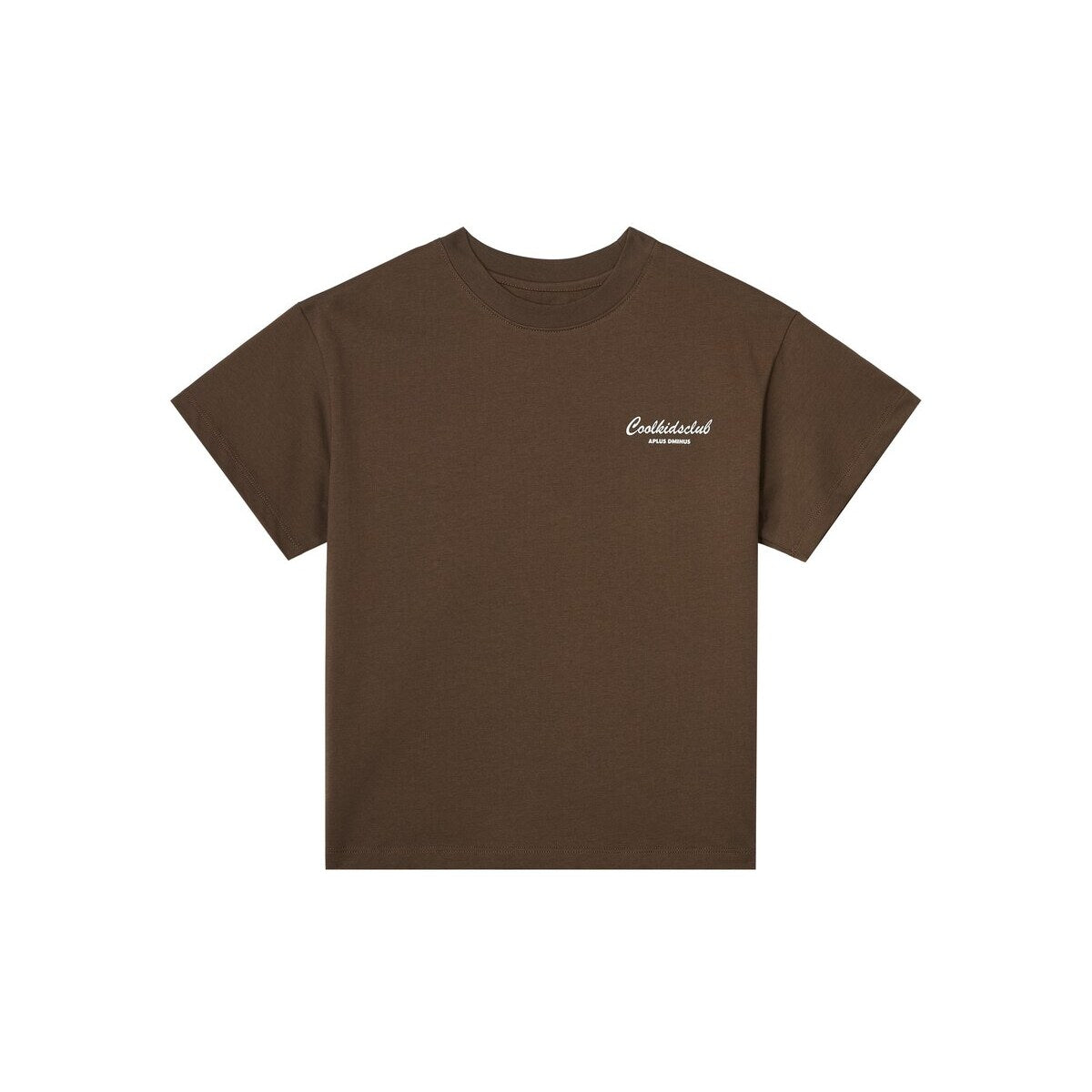 Kids APLUS DMINUS Coolkidsclub Graphic T-Shirt – 100% Cotton Boxy Fit Cursive Print Tee