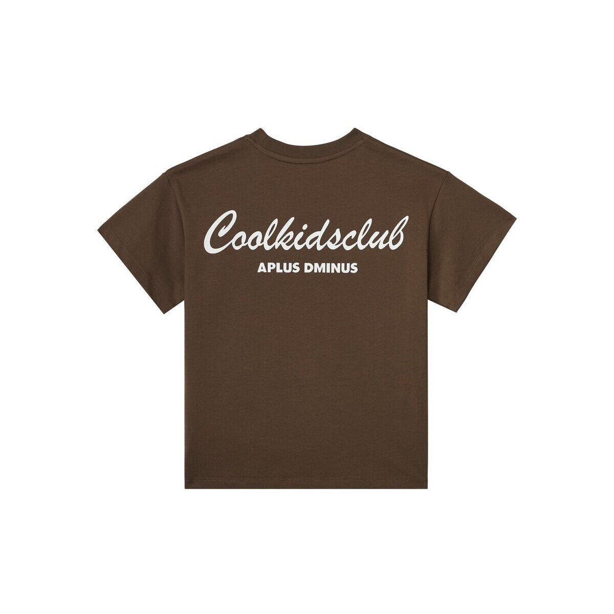 Kids APLUS DMINUS Coolkidsclub Graphic T-Shirt – 100% Cotton Boxy Fit Cursive Print Tee