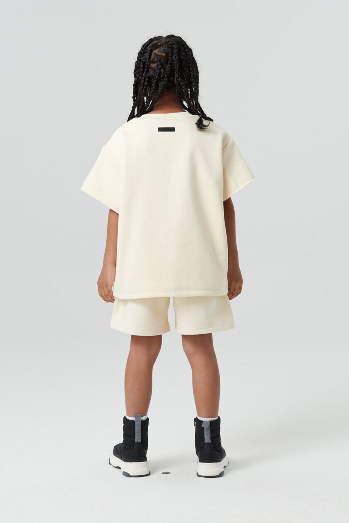 Kids APLUS DMINUS Double-Layer Zip-Up Short Sleeve Jacket – Boxy Structured Layering Outerwear