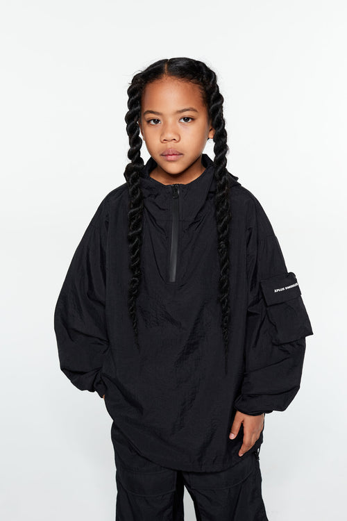 Kids APLUS DMINUS Lightweight Half-Zip UPF50+ Windbreaker – Quick-Dry Windproof Tech Anorak