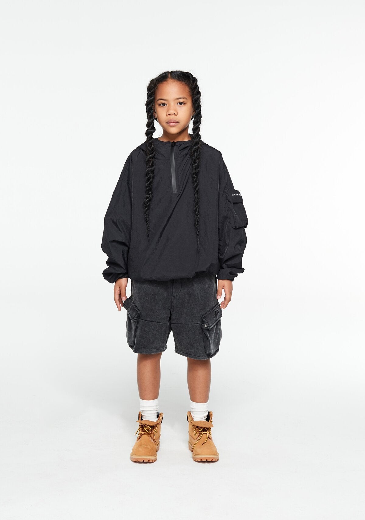 Kids APLUS DMINUS Lightweight Half-Zip UPF50+ Windbreaker – Quick-Dry Windproof Tech Anorak