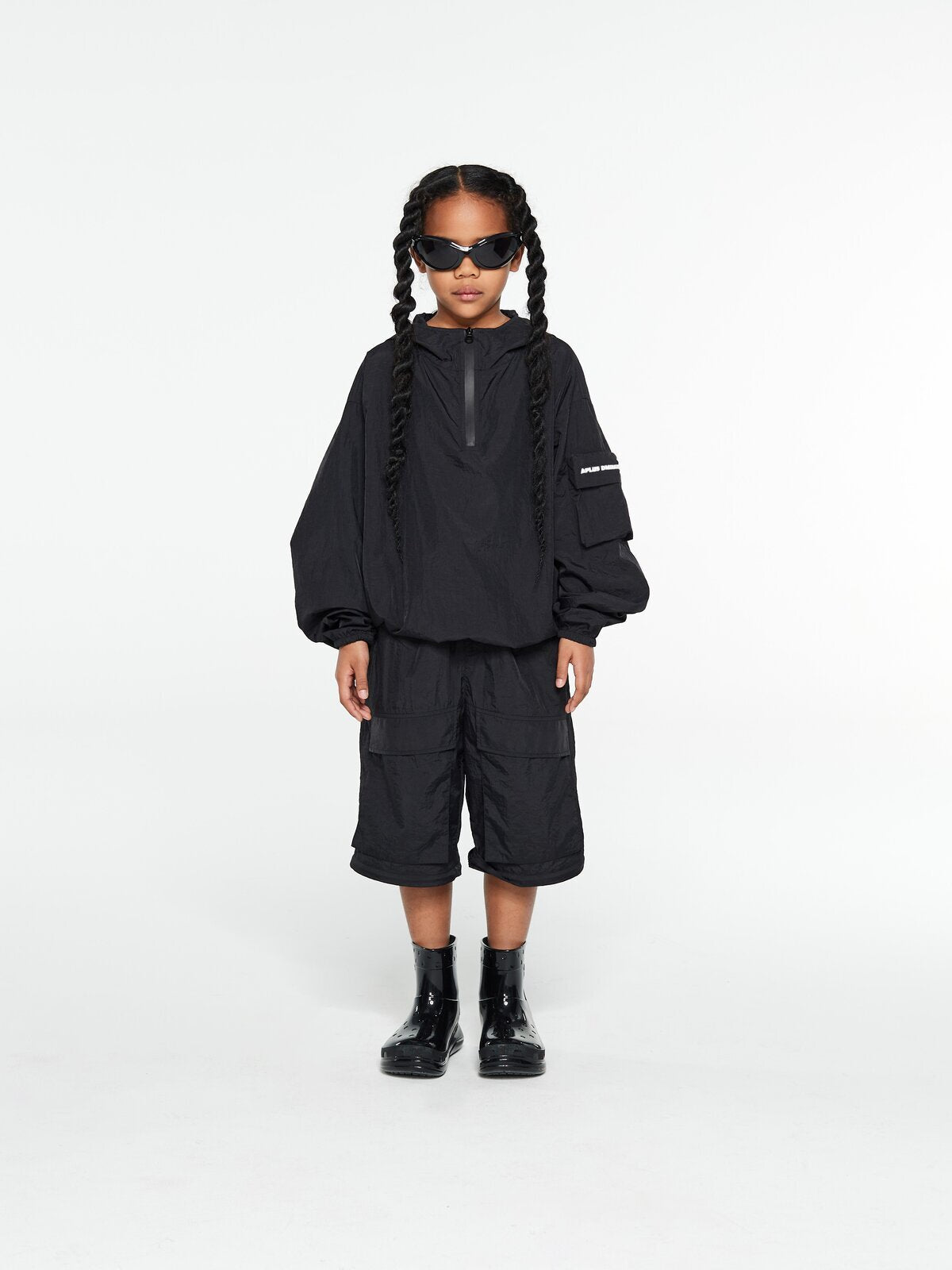 Kids APLUS DMINUS Lightweight Half-Zip UPF50+ Windbreaker – Quick-Dry Windproof Tech Anorak