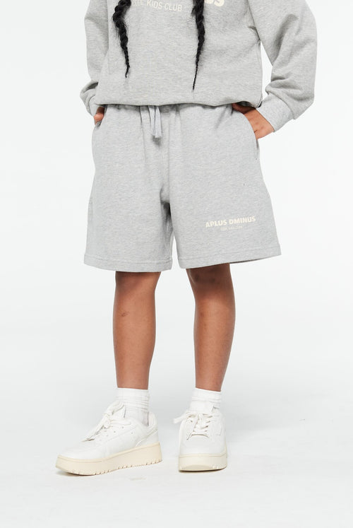Kids APLUS DMINUS Logo Drawstring Sweat Shorts – 100% Cotton Basic Athletic Casual Shorts