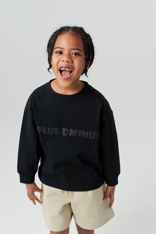 Kids APLUS DMINUS Logo Fitted Long Sleeve T-Shirt – 100% Cotton Sports Casual Basic Tee