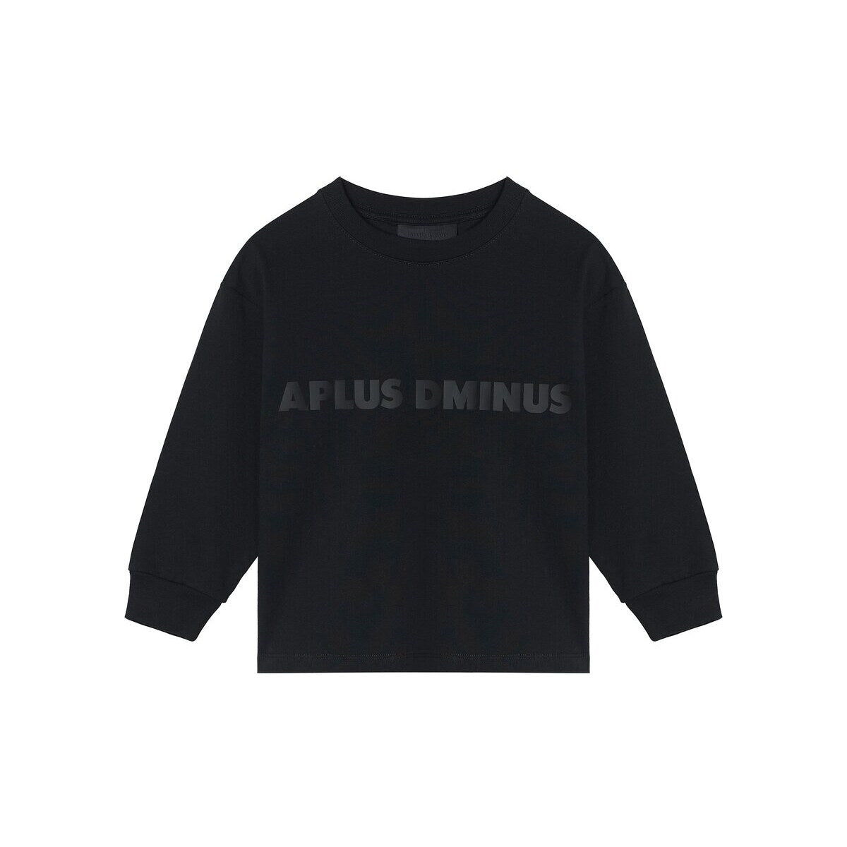 Kids APLUS DMINUS Logo Fitted Long Sleeve T-Shirt – 100% Cotton Sports Casual Basic Tee