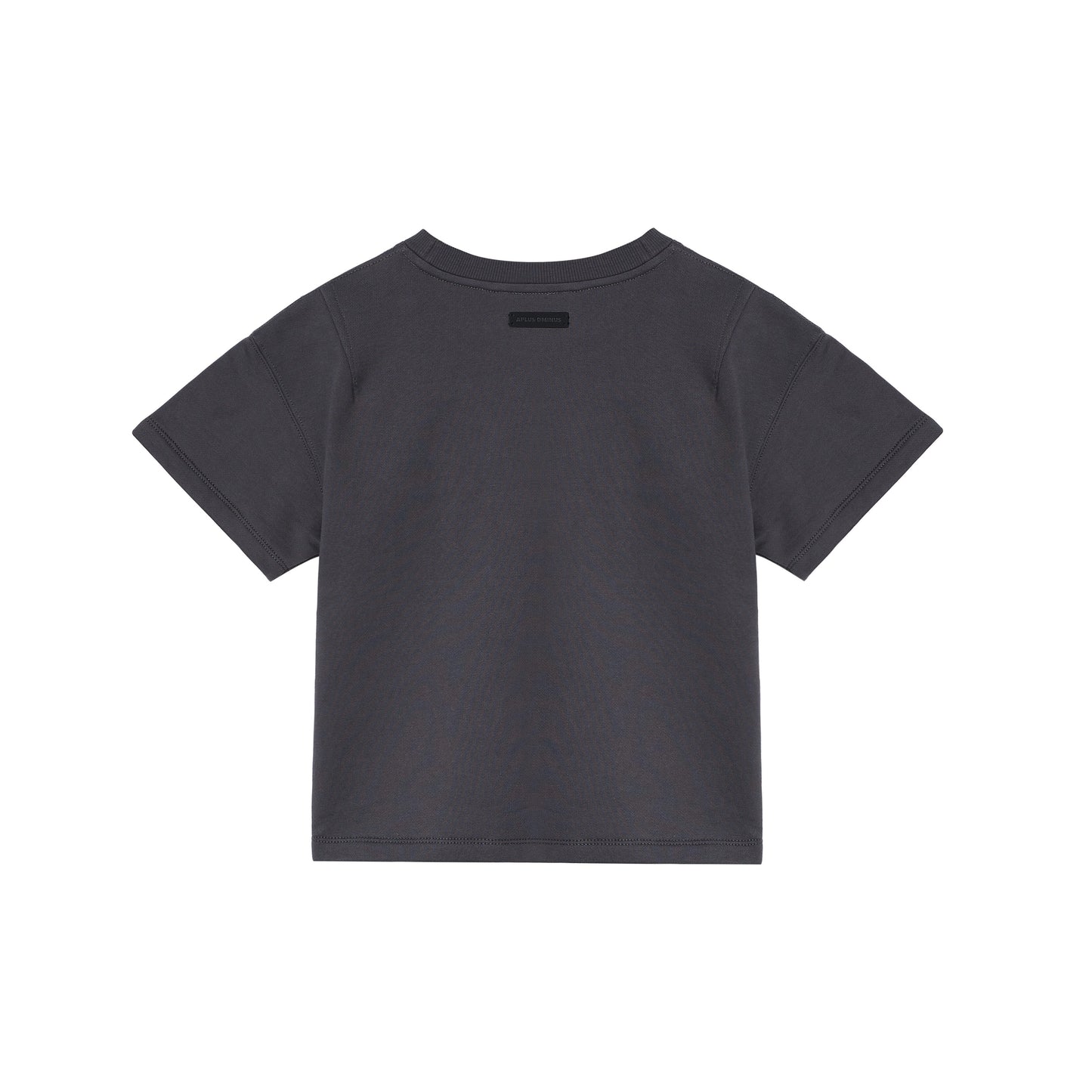 Kids APLUS DMINUS Logo Fleece Short Sleeve Tee – Structured Boxy Layering T-Shirt