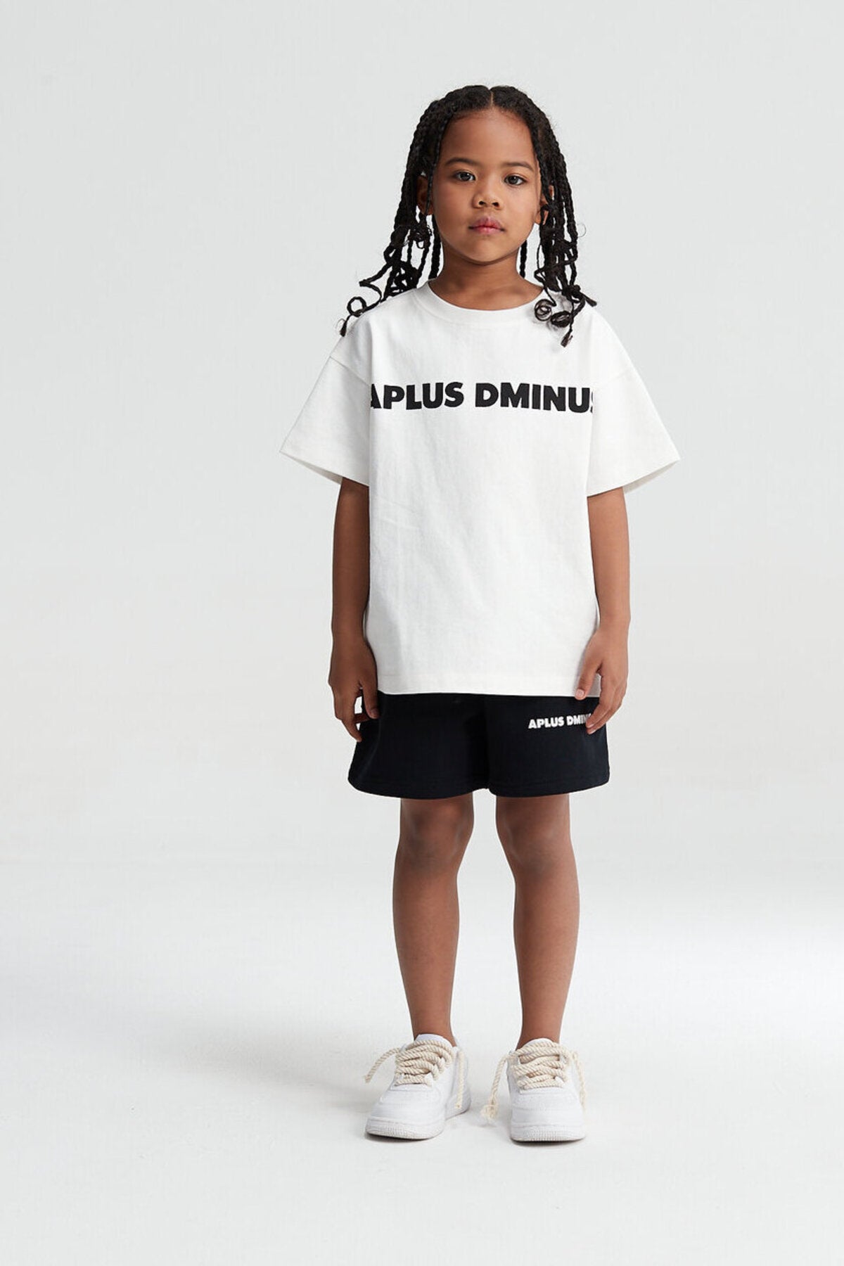Kids APLUS DMINUS Logo Graphic T-Shirt – Screen-Printed Oversized Everyday Tee