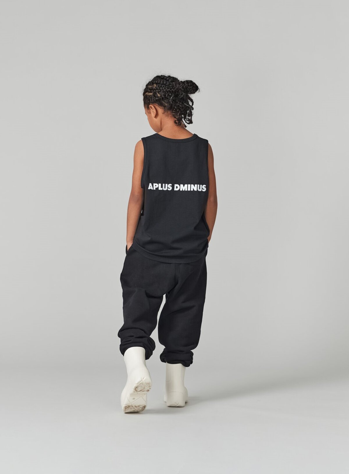 Kids APLUS DMINUS Logo Print Sleeveless Tank Top – 100% Cotton Athletic Casual Vest