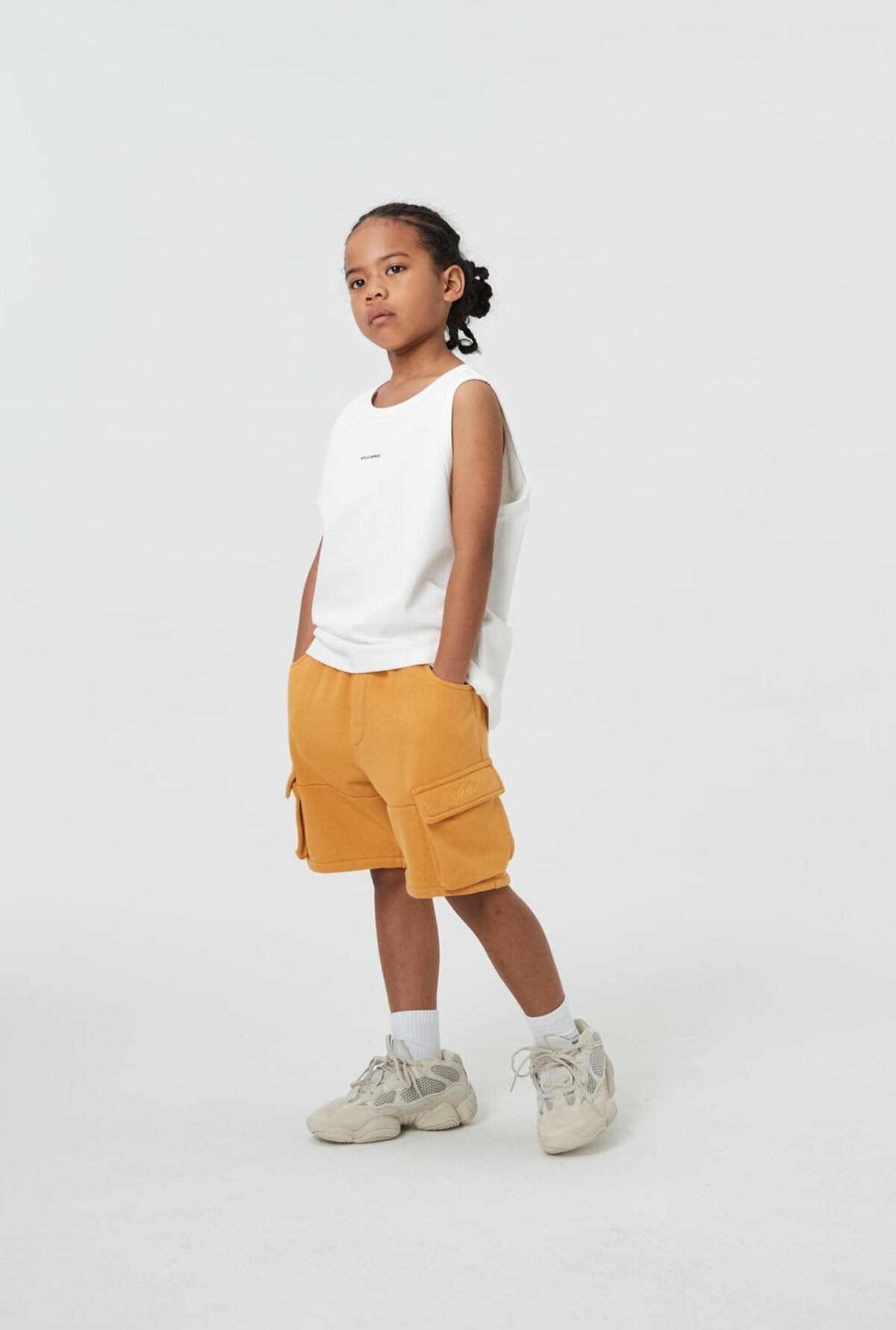 Kids APLUS DMINUS Logo Print Sleeveless Tank Top – 100% Cotton Athletic Casual Vest