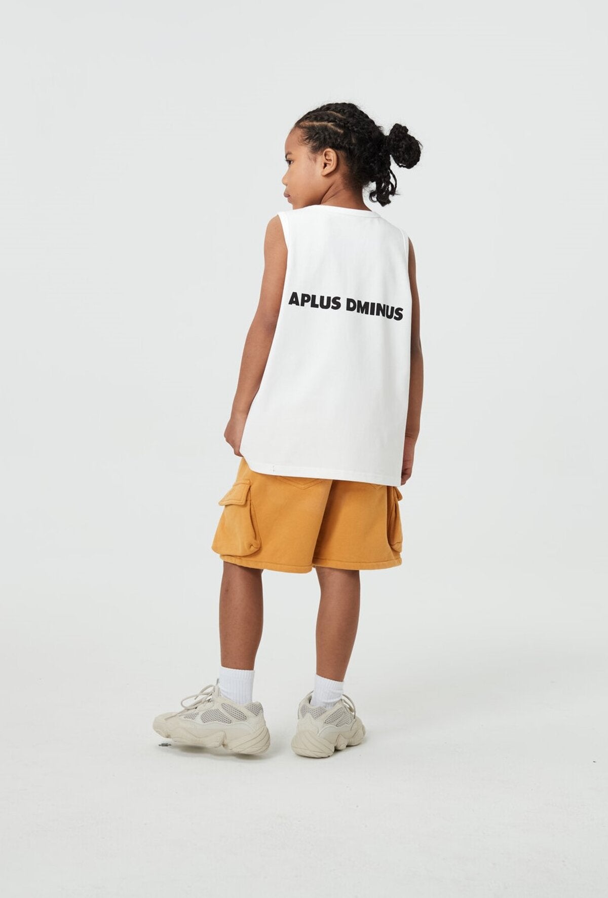 Kids APLUS DMINUS Logo Print Sleeveless Tank Top – 100% Cotton Athletic Casual Vest