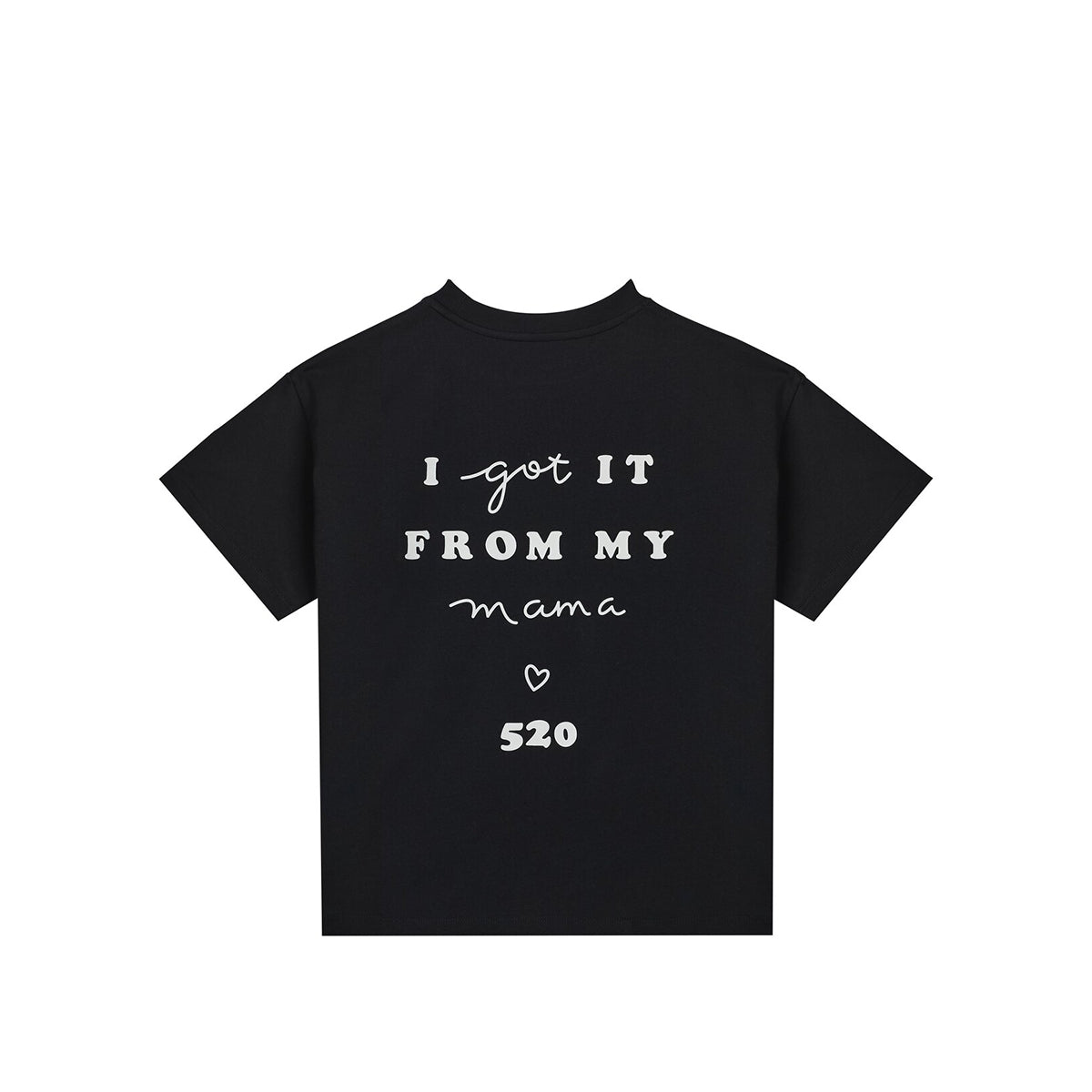 Kids APLUS DMINUS Love Mom Photo Graphic T-Shirt – 100% Cotton Boxy Fit Discharge Print Tee