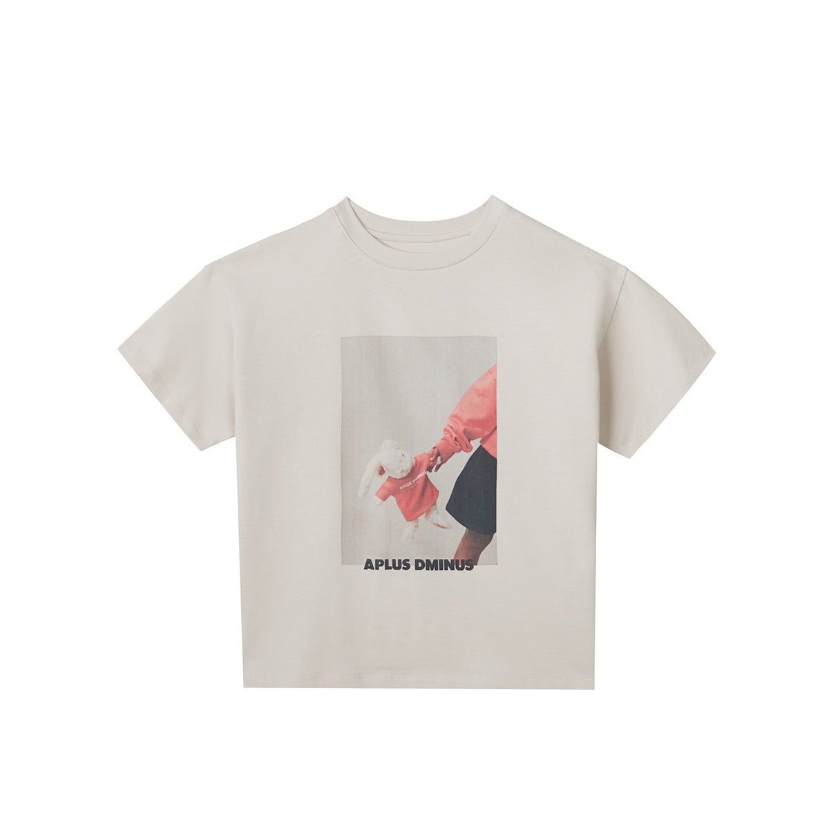 Kids APLUS DMINUS Love Mom Photo Graphic T-Shirt – 100% Cotton Boxy Fit Discharge Print Tee