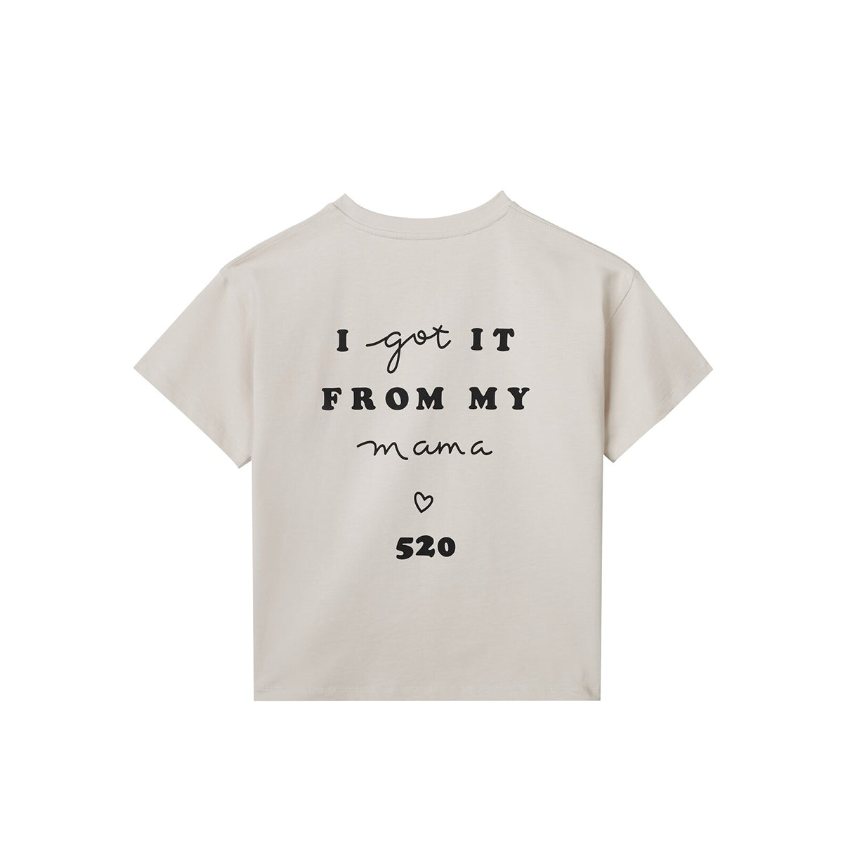 Kids APLUS DMINUS Love Mom Photo Graphic T-Shirt – 100% Cotton Boxy Fit Discharge Print Tee