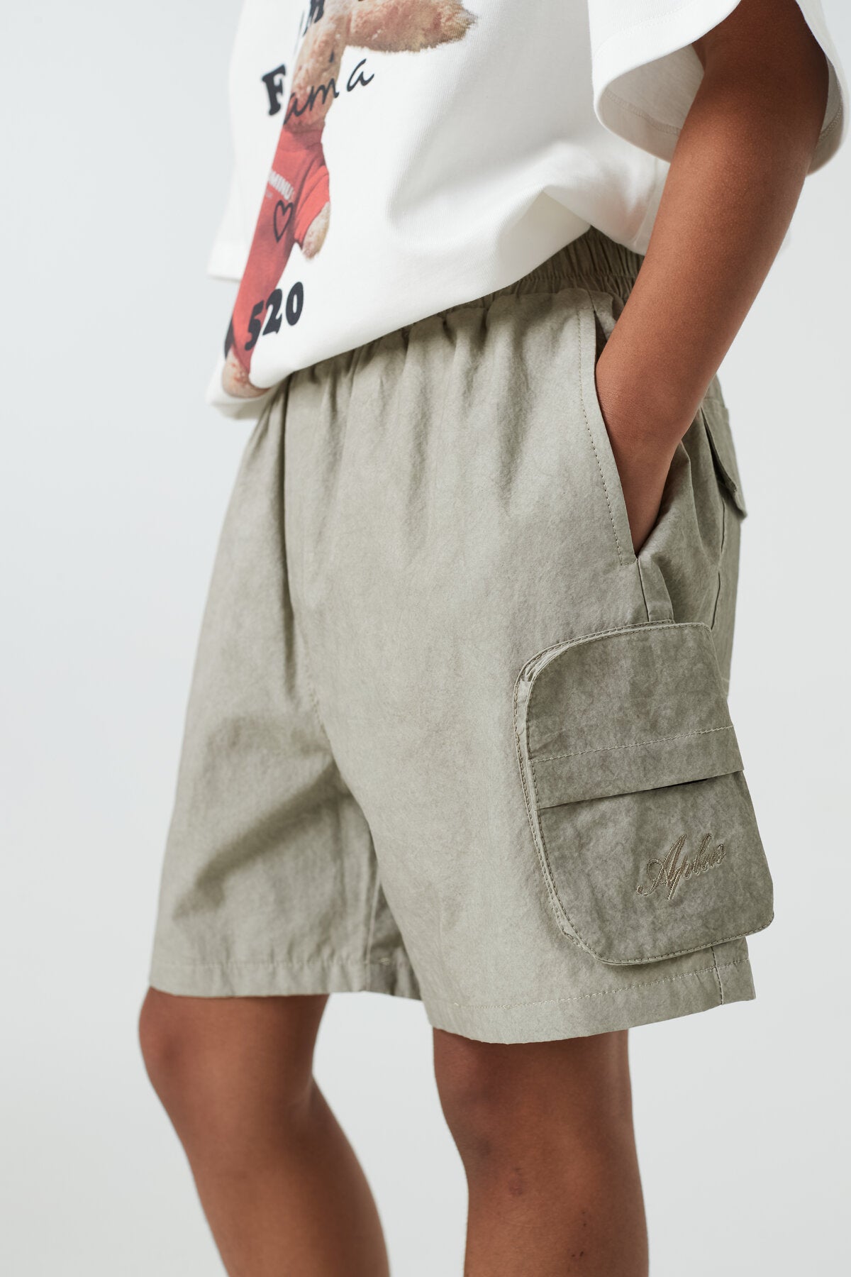 Kids APLUS DMINUS PAPER Crinkle Cargo Shorts – Quick-Dry 3D Pocket Outdoor Shorts