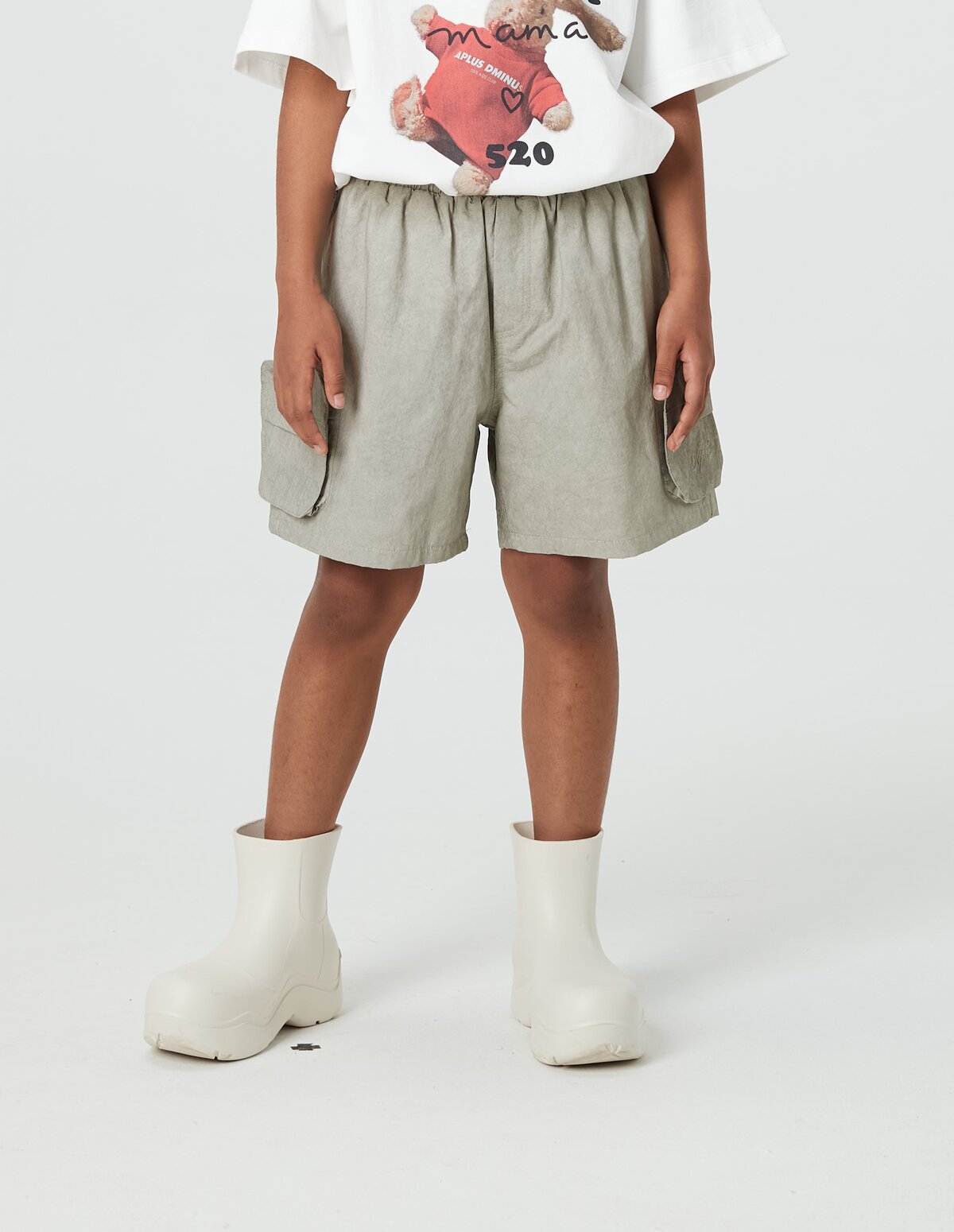 Kids APLUS DMINUS PAPER Crinkle Cargo Shorts – Quick-Dry 3D Pocket Outdoor Shorts