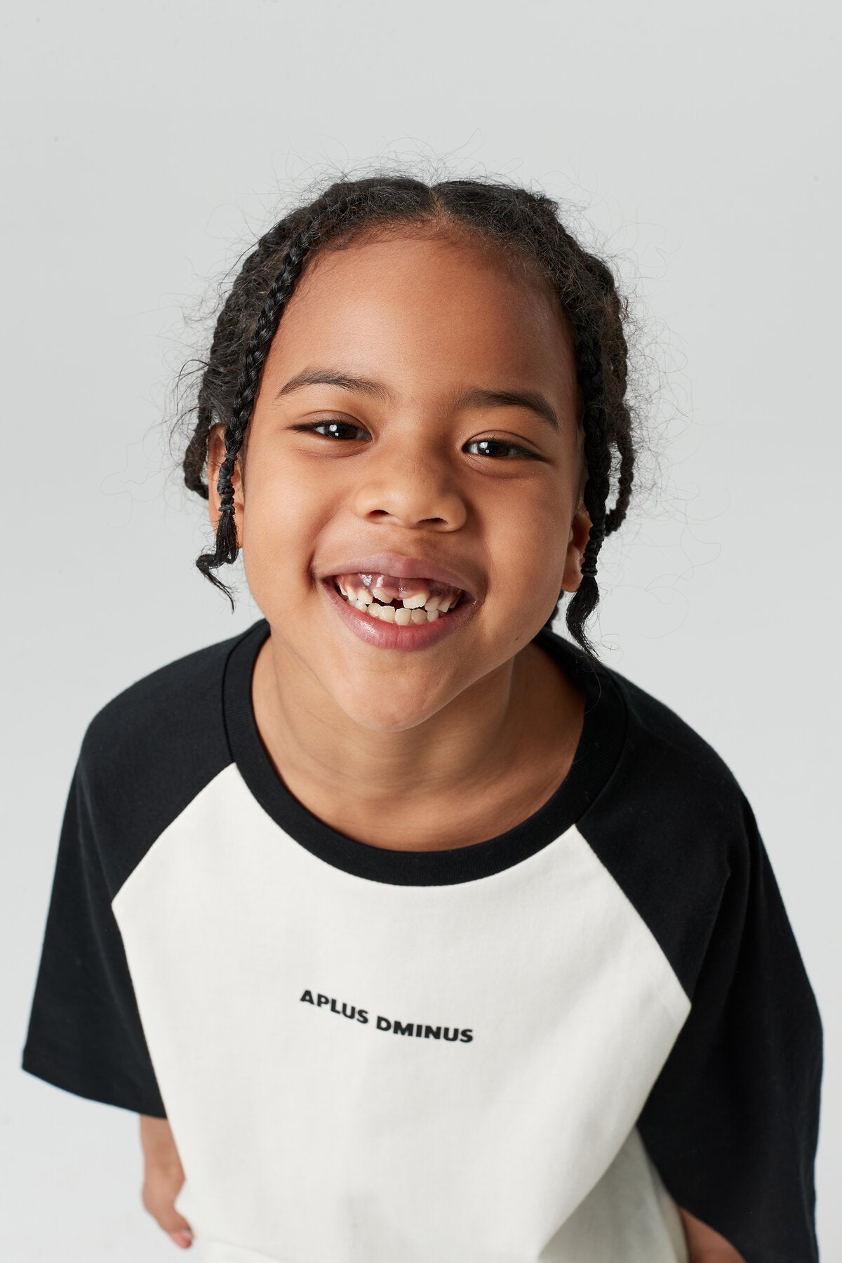 Kids APLUS DMINUS Raglan 3/4 Sleeve T-Shirt – 100% Cotton Color Block Baseball Tee