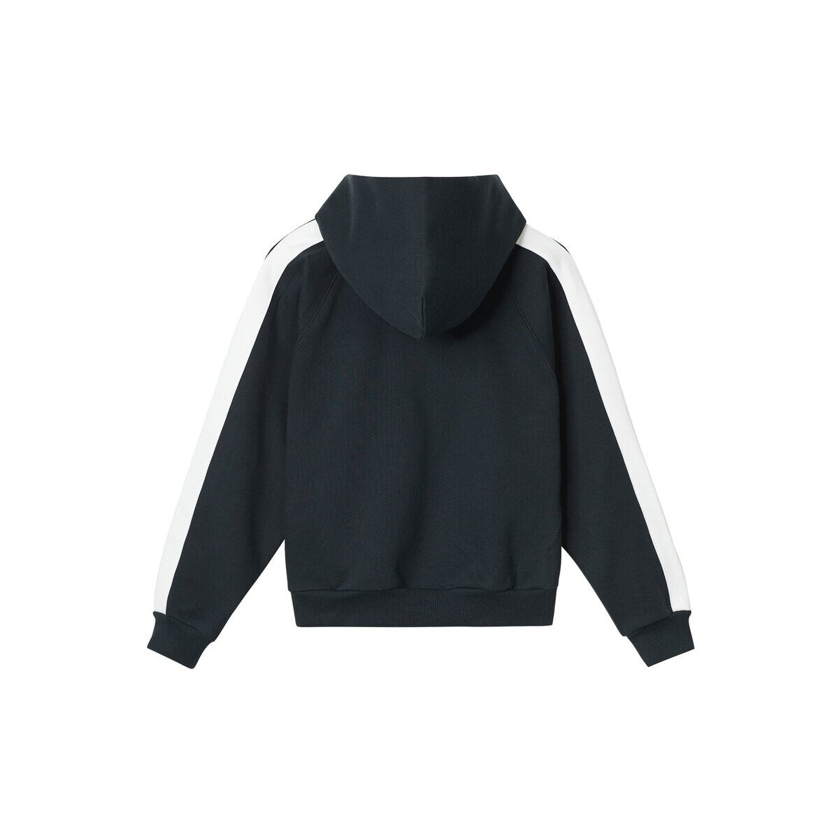 Kids APLUS DMINUS Side Stripe Oversized Pullover Hoodie – Structured Thin Fleece Sports Casual Sweatshirt