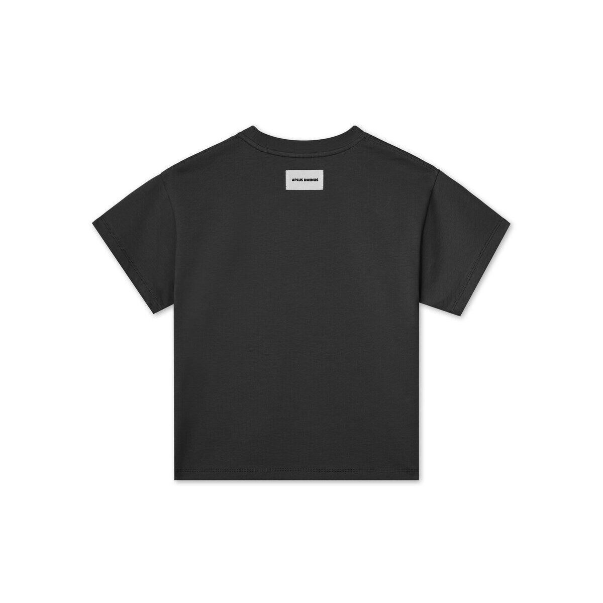 Kids APLUS DMINUS Small Logo Boxy T-Shirt – 100% Cotton Relaxed Drop-Shoulder Tee