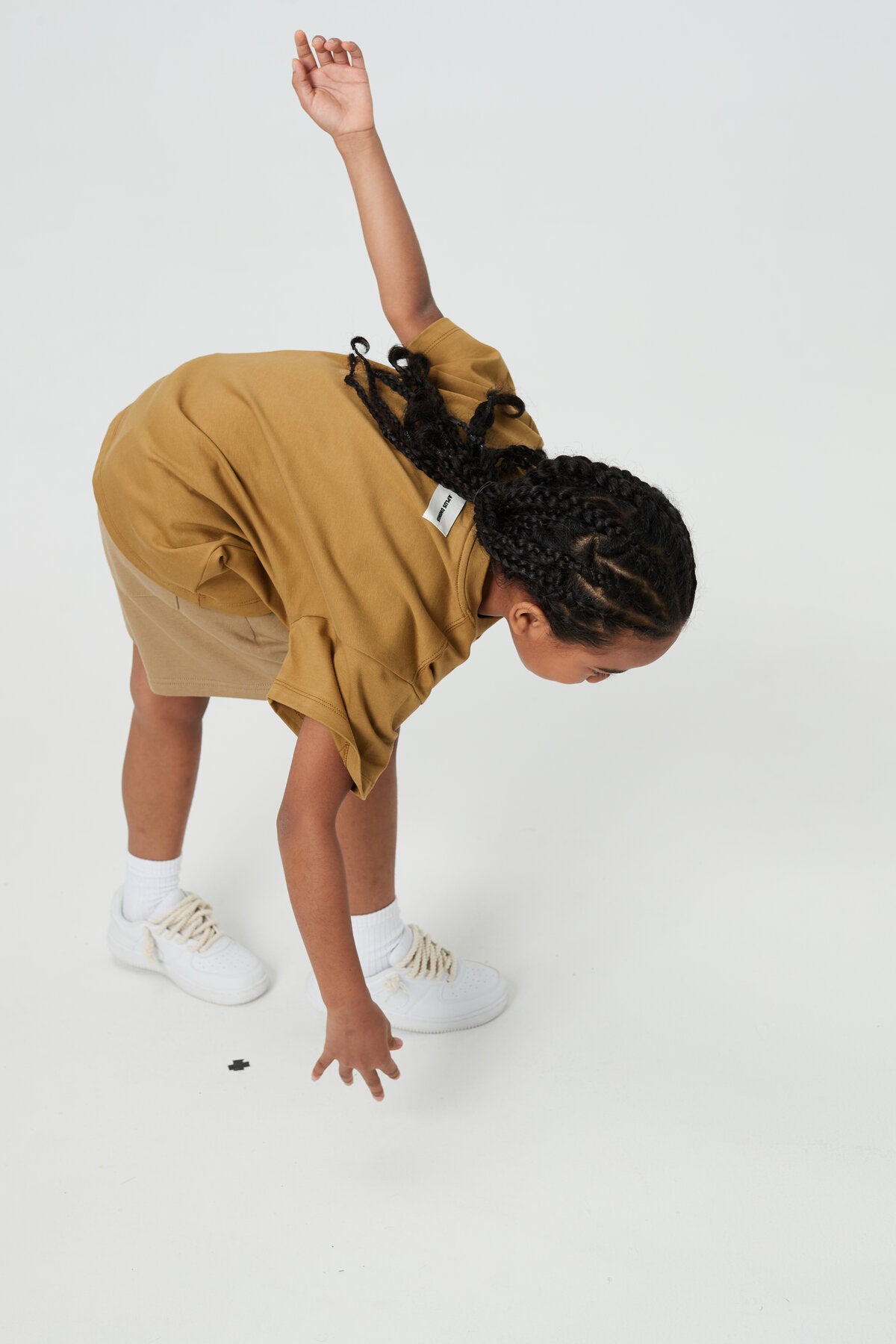 Kids APLUS DMINUS Small Logo Boxy T-Shirt – 100% Cotton Relaxed Drop-Shoulder Tee