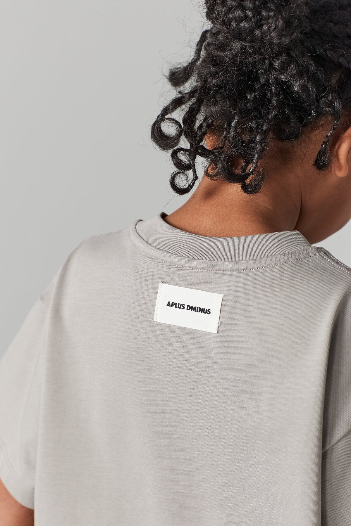 Kids APLUS DMINUS Small Logo Boxy T-Shirt – 100% Cotton Relaxed Drop-Shoulder Tee