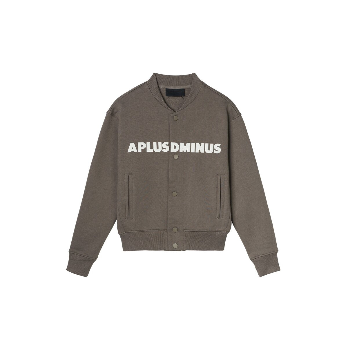 Kids APLUS DMINUS Split Logo Knit Baseball Jacket – Lightweight Fleece Varsity Bomber