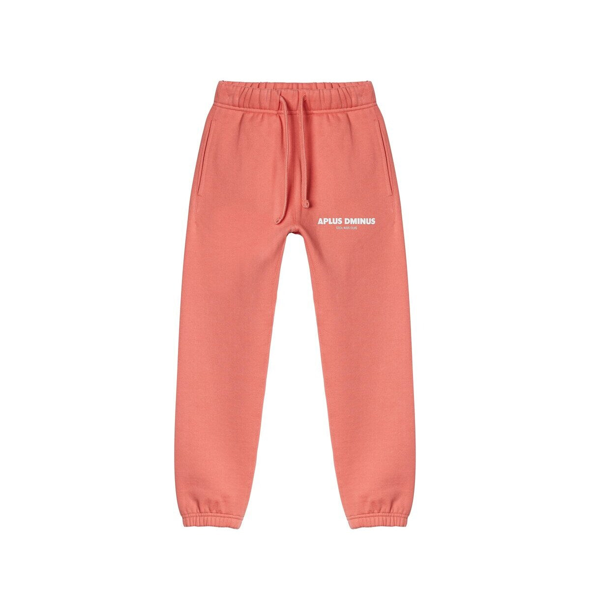 Kids APLUS DMINUS Stacked Logo Drawstring Joggers – Structured Thin Fleece Sports Sweatpants