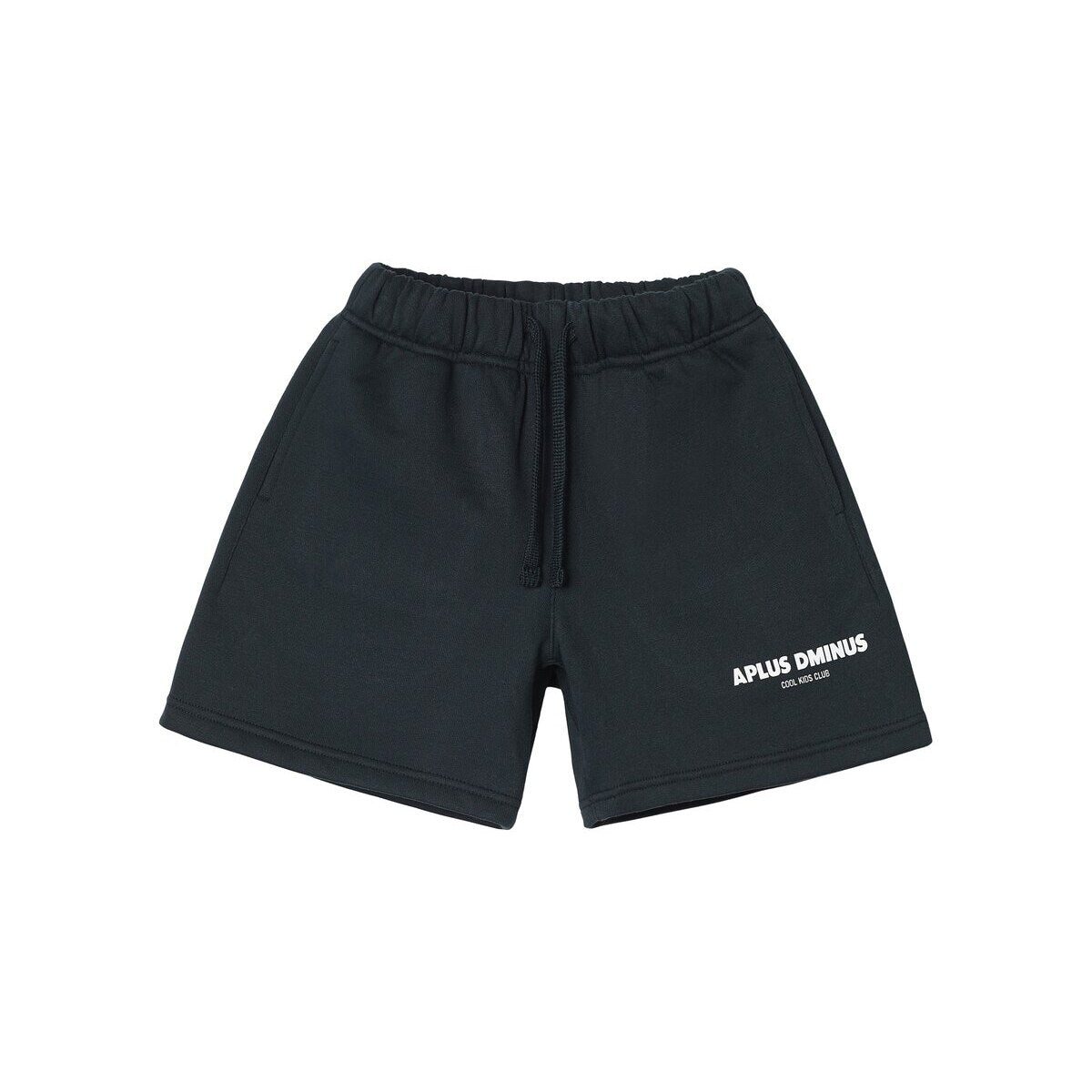 Kids APLUS DMINUS Stacked Logo Fleece Drawstring Shorts – Structured Sports Casual Sweat Shorts