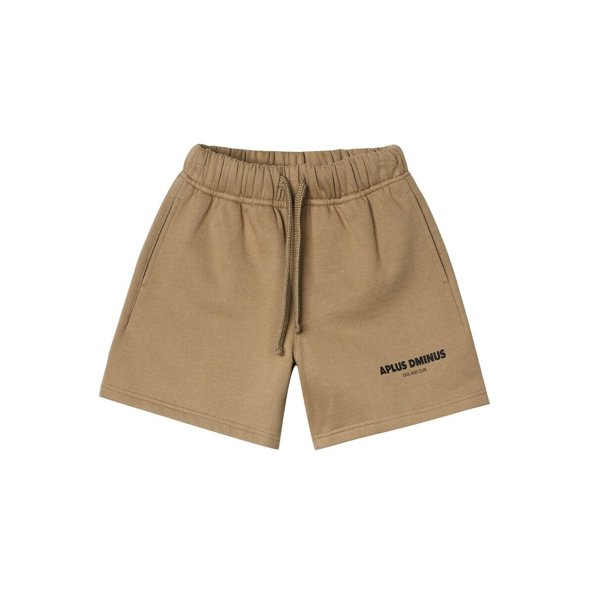 Kids APLUS DMINUS Stacked Logo Fleece Drawstring Shorts – Structured Sports Casual Sweat Shorts