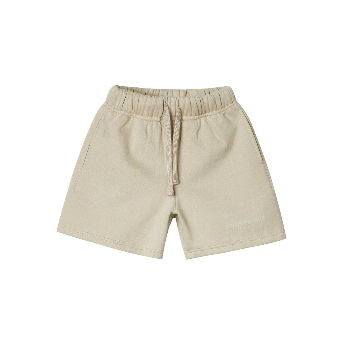 Kids APLUS DMINUS Stacked Logo Fleece Drawstring Shorts – Structured Sports Casual Sweat Shorts