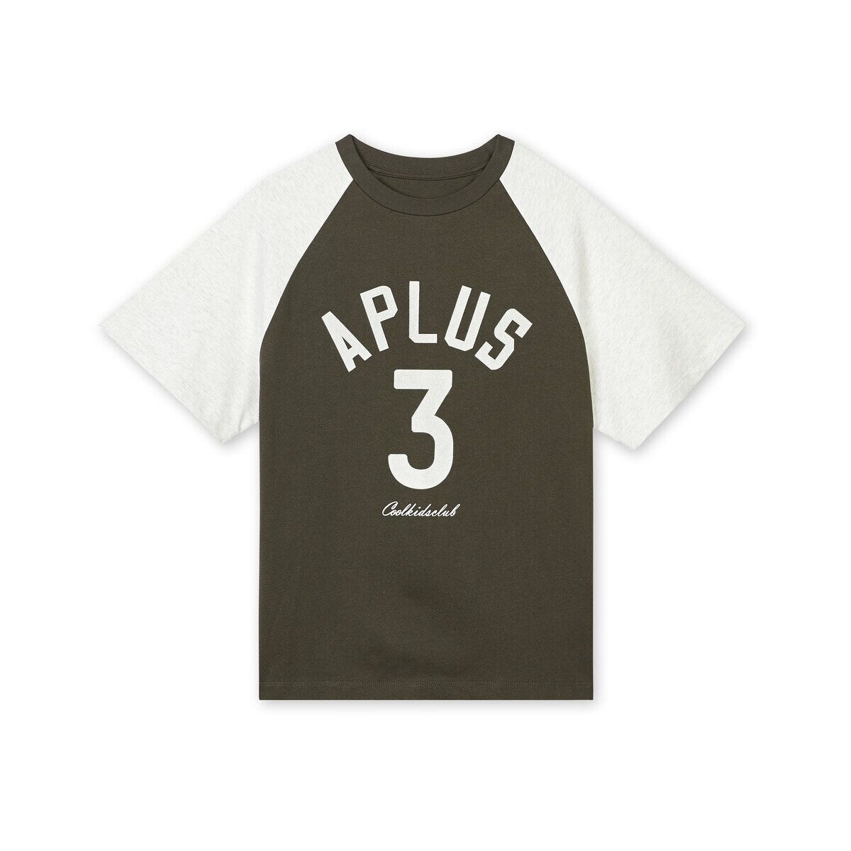Kids APLUS DMINUS Vintage Campus Raglan T-Shirt – 100% Cotton Two-Tone Varsity Graphic Tee