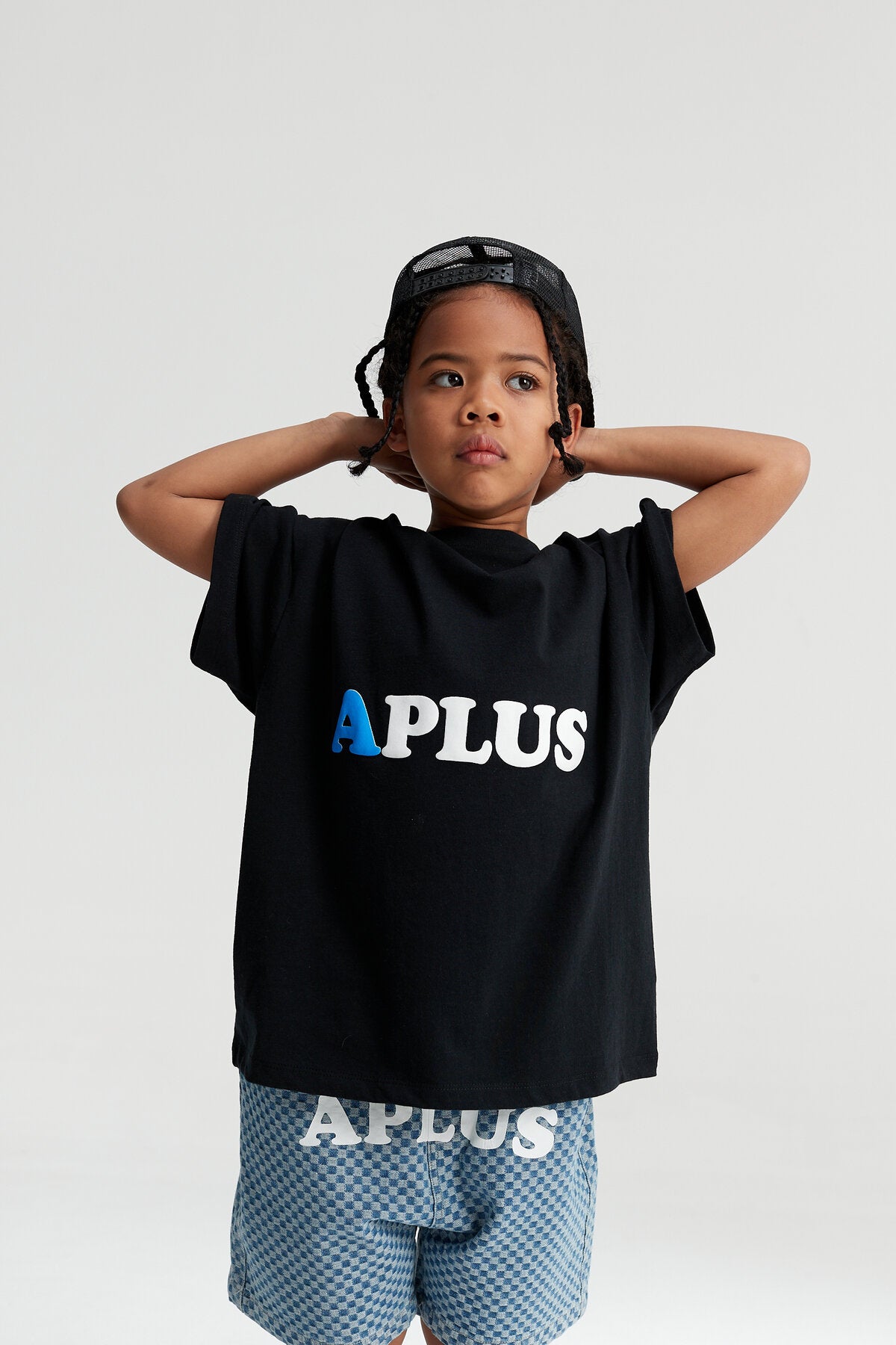 Kids APLUS Earth Globe Graphic T-Shirt – Screen-Printed Oversized Everyday Tee