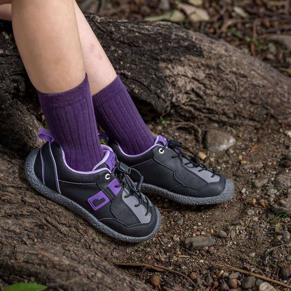 kids breathable non slip soft sole outdoor walking shoes all black 5