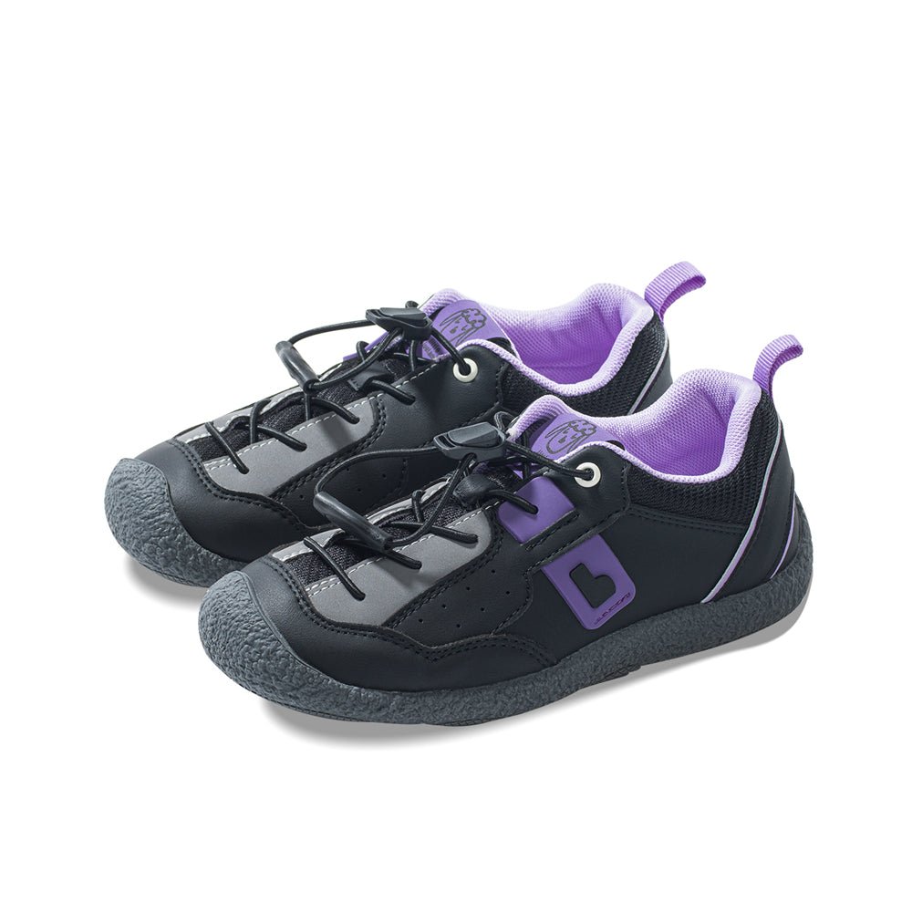 kids breathable non slip soft sole outdoor walking shoes all black 2