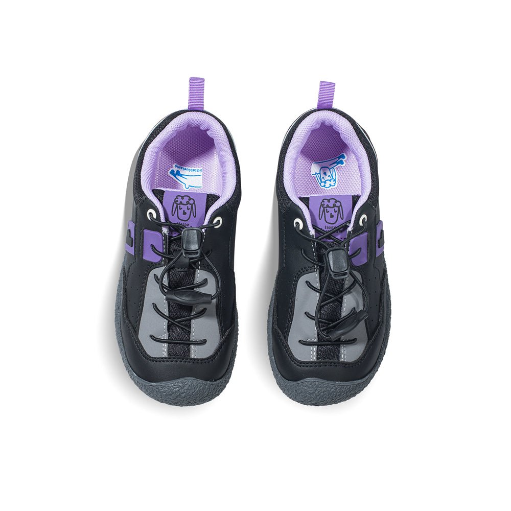 kids breathable non slip soft sole outdoor walking shoes all black 4