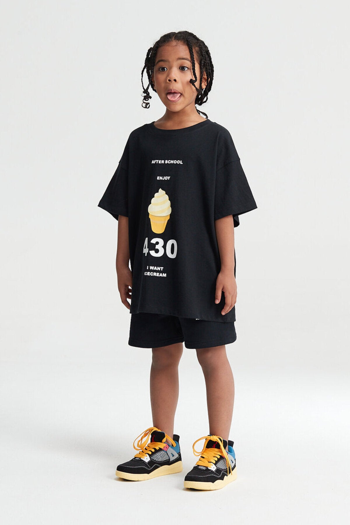 Kids Ice Cream 430 Graphic T-Shirt – 100% Cotton Oversized Screen Print Tee
