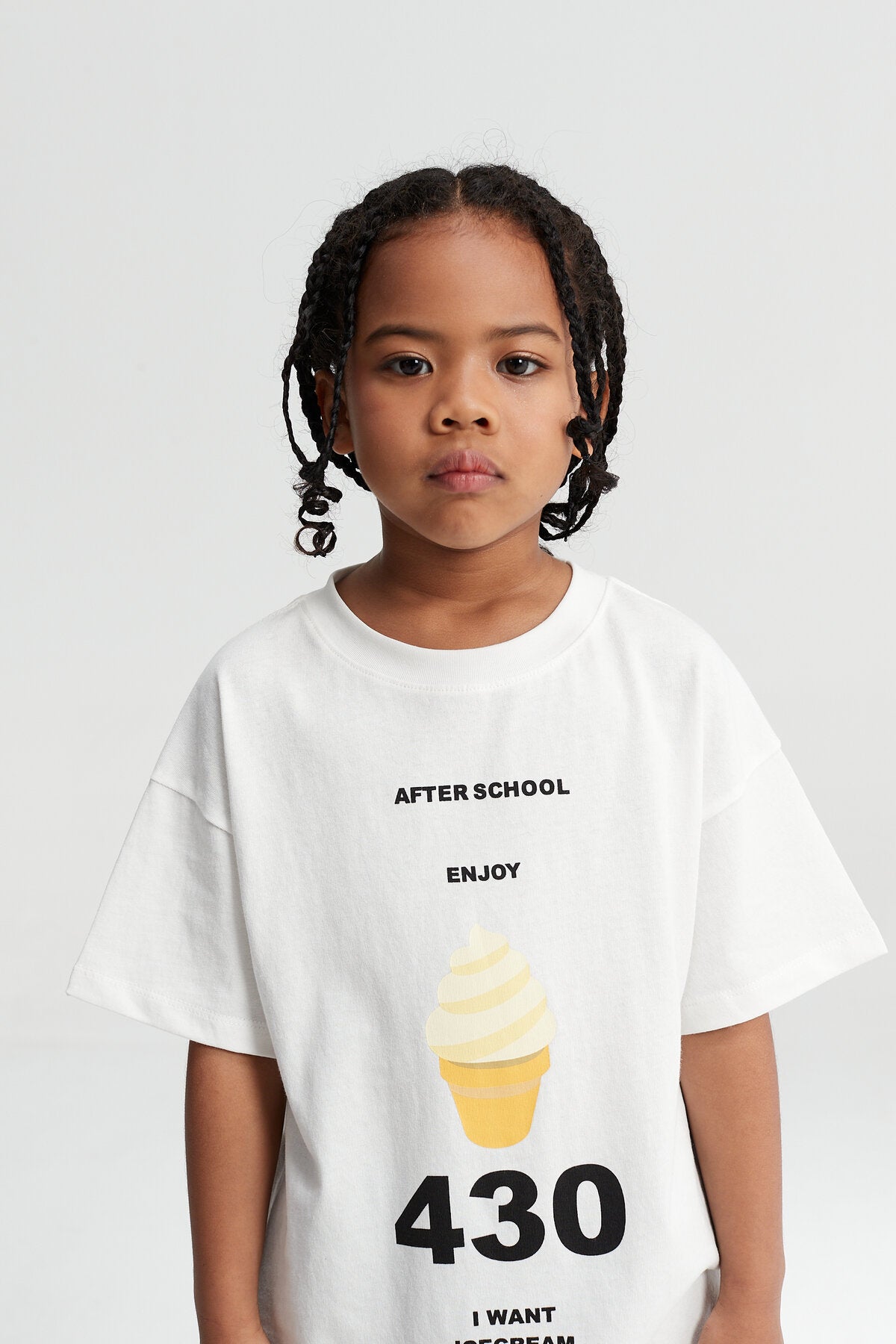 Kids Ice Cream 430 Graphic T-Shirt – 100% Cotton Oversized Screen Print Tee