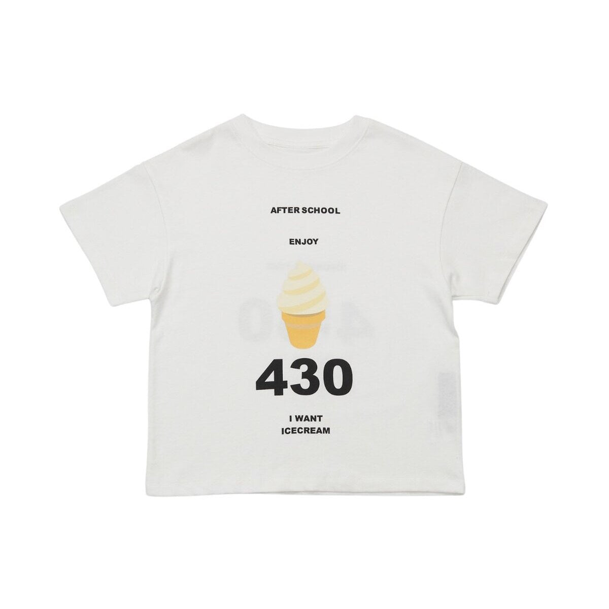 Kids Ice Cream 430 Graphic T-Shirt – 100% Cotton Oversized Screen Print Tee
