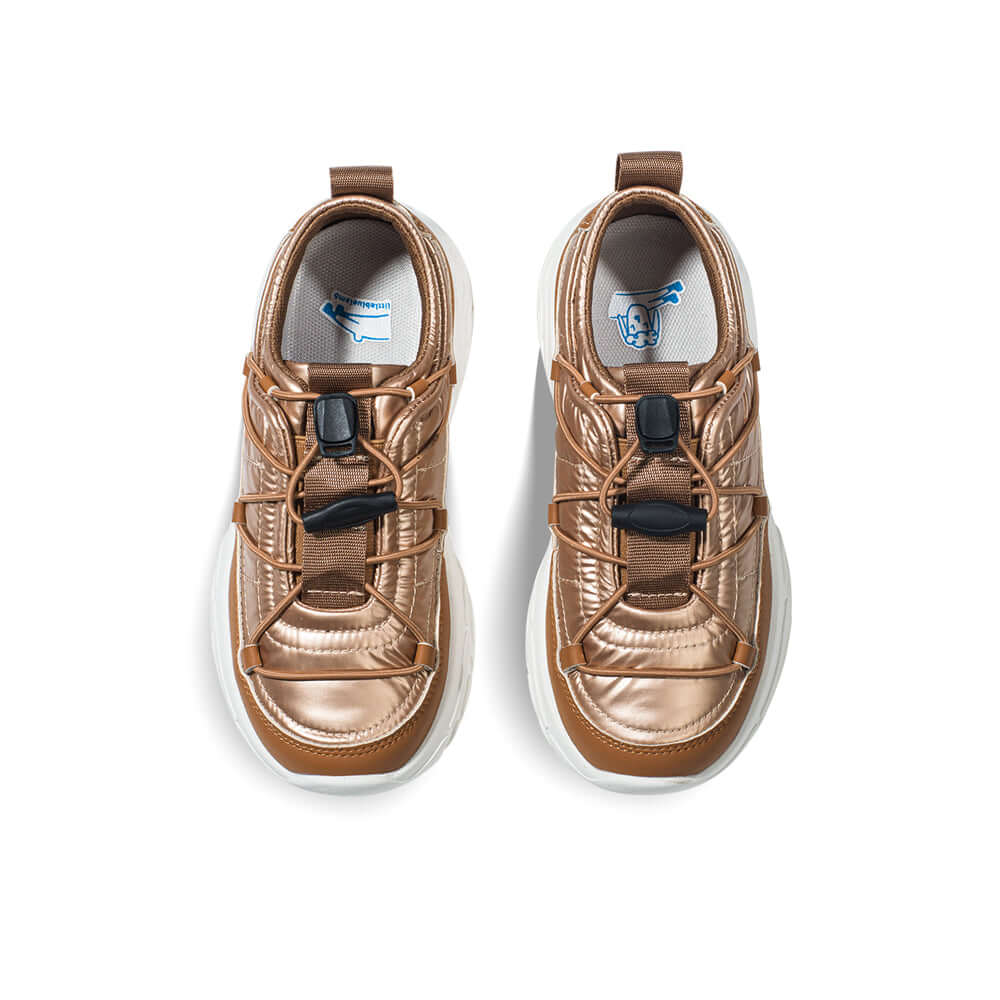 kids outdoor soft sole walking shoes all brown 4