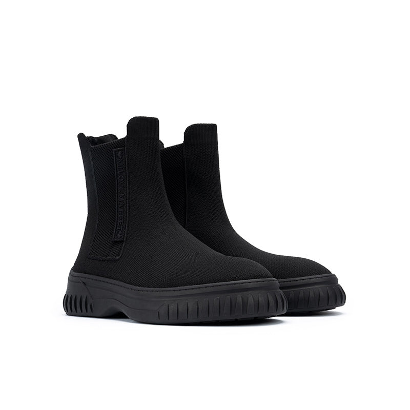 Knit Chelsea Ankle Boots – Chunky Thick Sole Sporty Boots