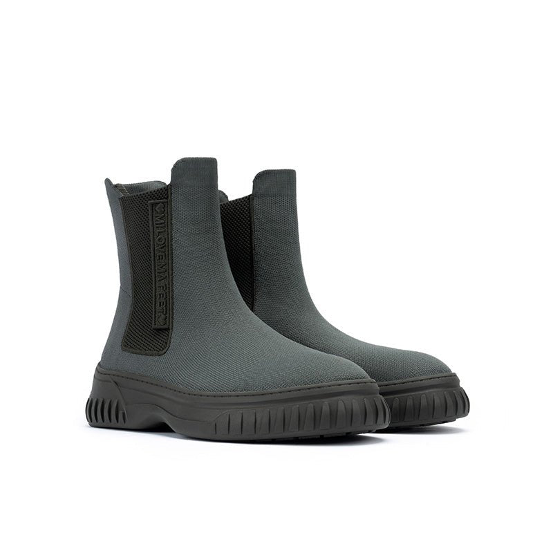 Knit Chelsea Ankle Boots – Chunky Thick Sole Sporty Boots