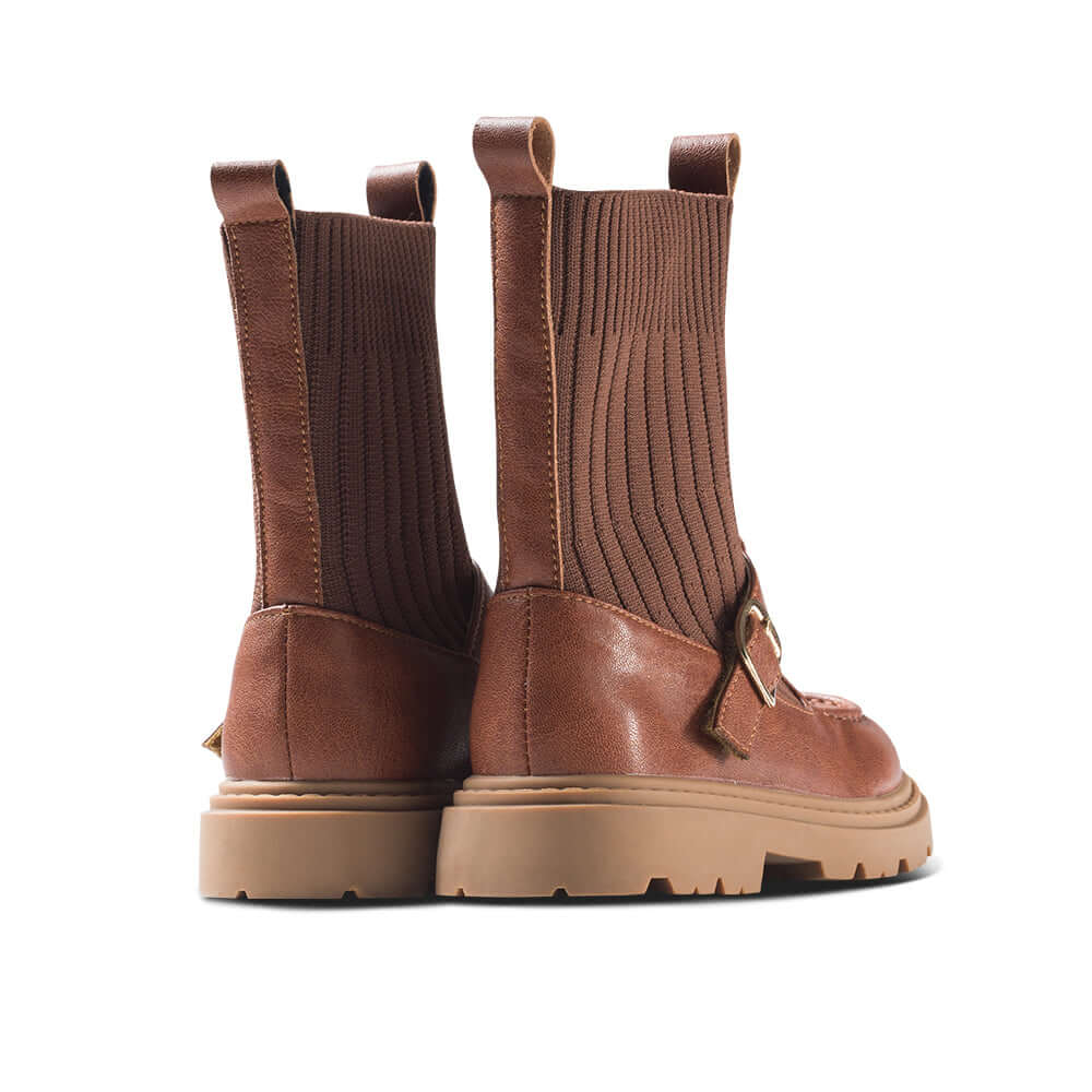 Knit Sock Heel Boots for Girls - 0cm