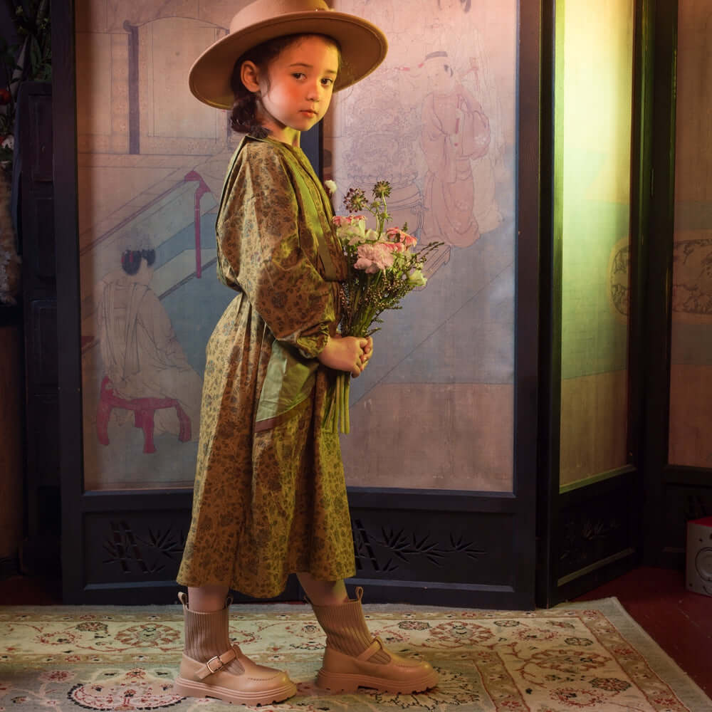 Knit Sock Heel Boots for Girls - 0cm