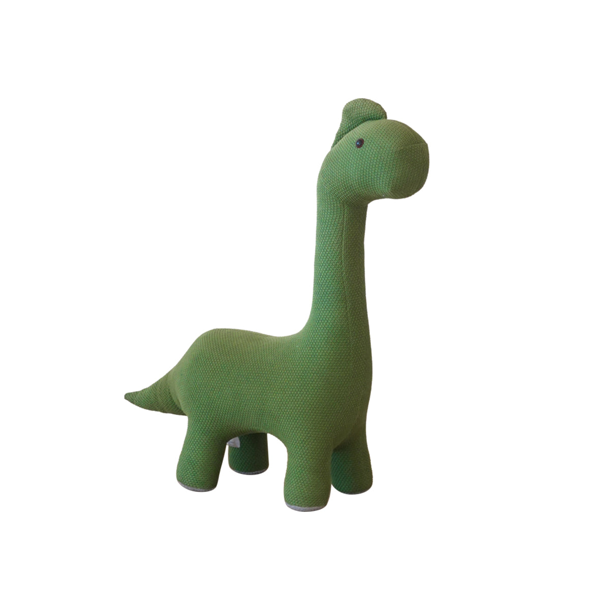 knitted green dinosaur stool all 4