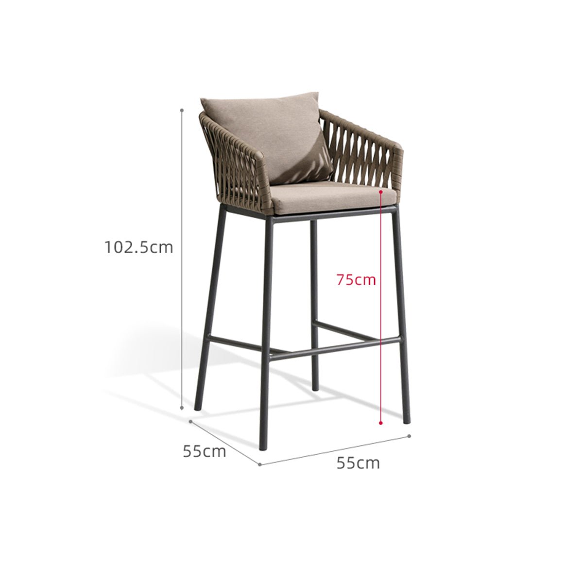 Kule Resort Bar Stool - 0cm