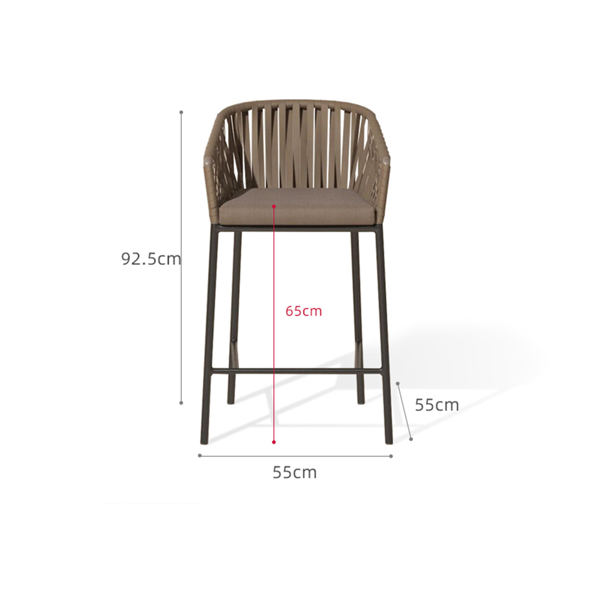 kule resort bar stool 0.65m mocha 3