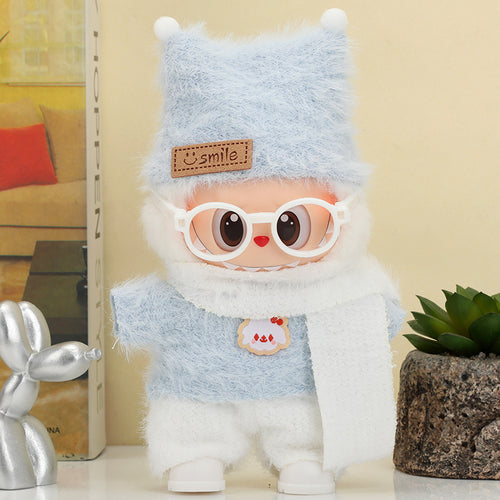 Labubu Snowy Winter Blue Outfit