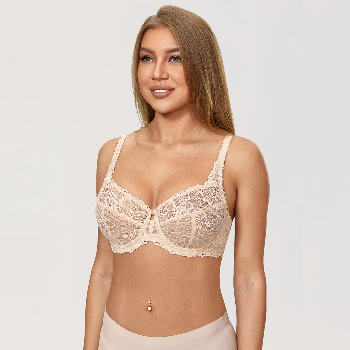 Lace Minimizer Underwire Full Coverage Bra for Big Bust