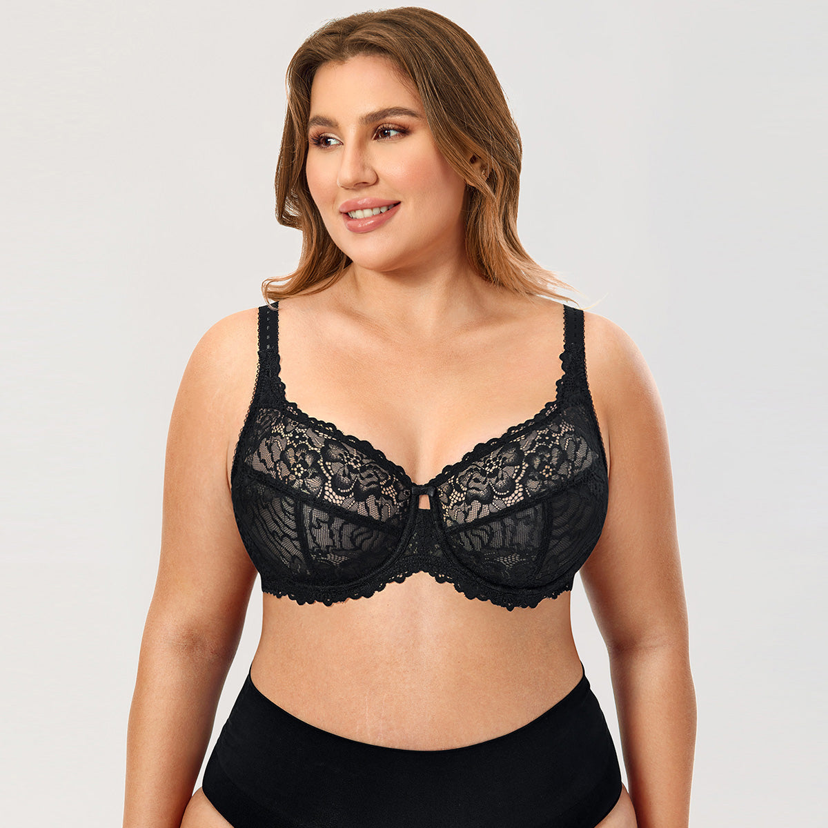 Lace Minimizer Underwire Full Coverage Bra for Big Bust