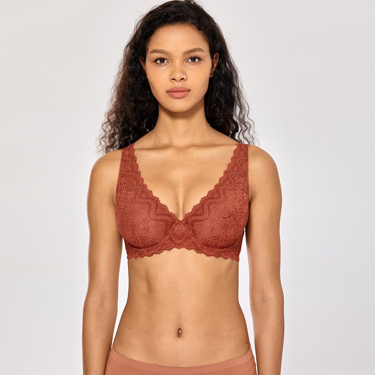 Lace Plunge Underwire Bra
